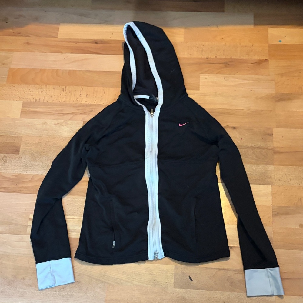 Nike Black and White Women's Hoodie
